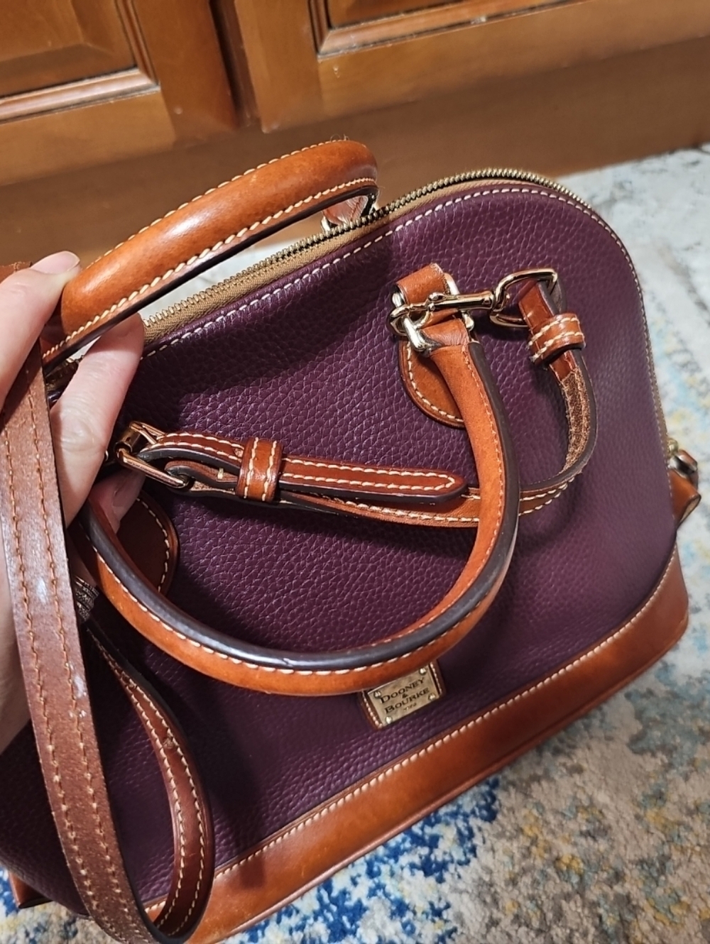 Dooney & Bourke Pebble Grain Zip Zip Satchel Bag - Picture 7 of 12